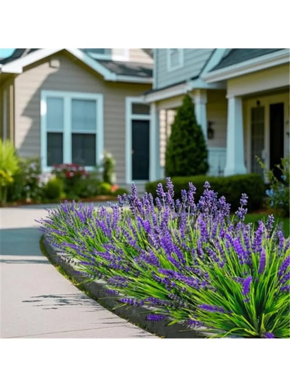 Artificial Lavender Flowers Outdoor UV Resistant Faux Plants 24 Bundles Decor